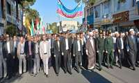 دکتر کلانتری و مسئولین دانشگاه در راهپیمایی حمایت از مردم مظلوم غزه شرکت کردند