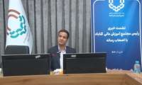 دکتر یاسر اسماعیلیان، رئیس مجتمع آموزش عالی گناباد در حاشیه نشست خبری با اصحاب رسانه